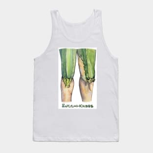 Quirky Zucchi-knees Pun Painting, Zucchini Gardener Tank Top